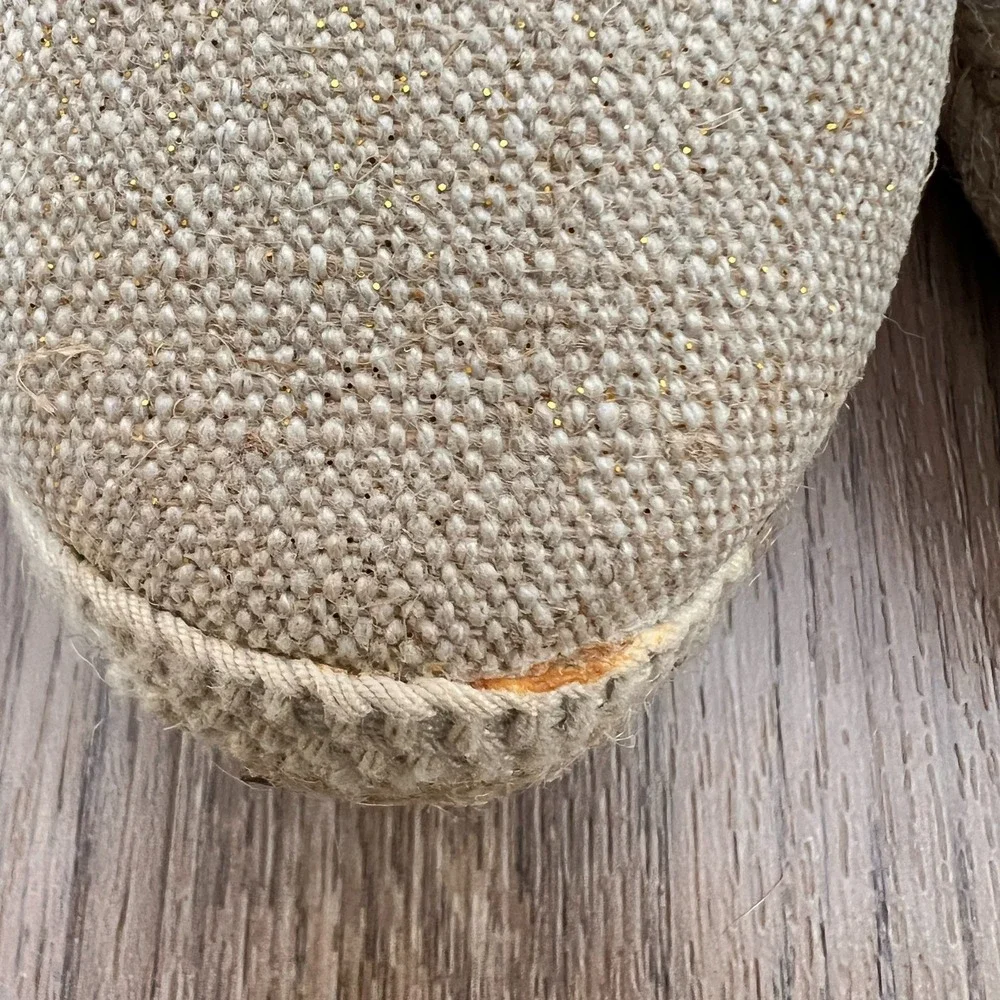 Easy Spirit Meza Espadrille Wedge Sandals Textile Almond Toe Slip‎ On  7